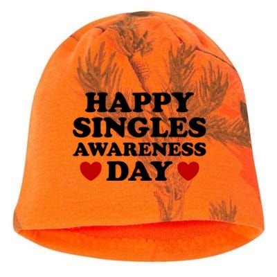 Happy Singles Awareness Day Anti Valentines Day No Couples Gift Kati - Camo Knit Beanie