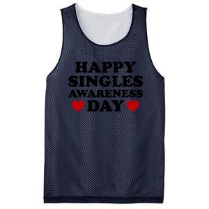 Happy Singles Awareness Day Anti Valentines Day No Couples Gift Mesh Reversible Basketball Jersey Tank