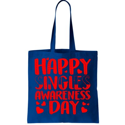 Happy Singles Awareness Day Anti Valentine's Day Heart Love Gift Tote Bag