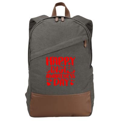 Happy Singles Awareness Day Anti Valentine's Day Heart Love Gift Cotton Canvas Backpack