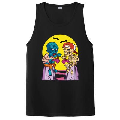 Halloween Skeleton And Zombie Gamer Gift PosiCharge Competitor Tank