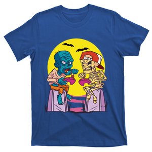 Halloween Skeleton And Zombie Gamer Gift T-Shirt