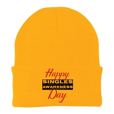 Happy Singles Awareness Day For Valentines Day Gift Knit Cap Winter Beanie