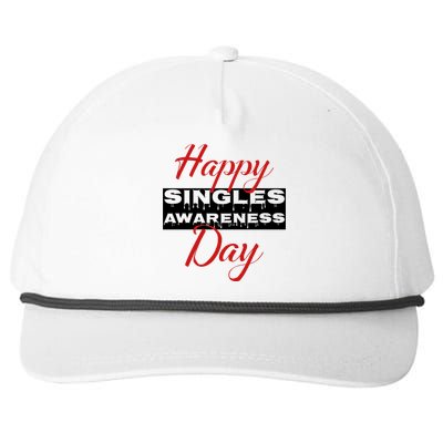 Happy Singles Awareness Day For Valentines Day Gift Snapback Five-Panel Rope Hat