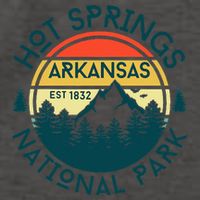 Hot Springs Arkansas Nature Hiking Outdoors Travel Vector Backpack