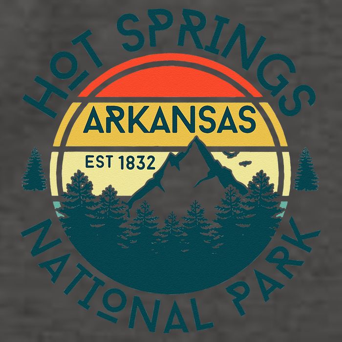 Hot Springs Arkansas Nature Hiking Outdoors Travel Vector Backpack