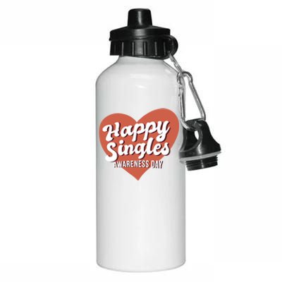 Happy Singles Awareness Day Heart Antimeaningful Giftvalentines Day Funny Gift Aluminum Water Bottle