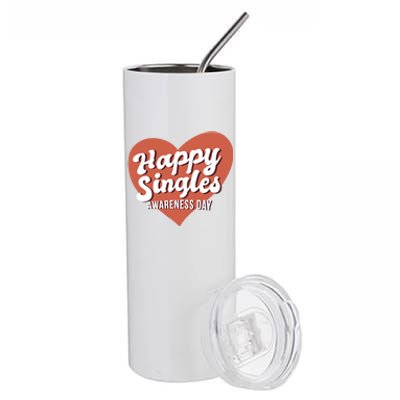 Happy Singles Awareness Day Heart Antimeaningful Giftvalentines Day Funny Gift Stainless Steel Tumbler