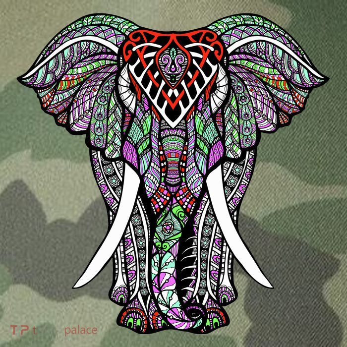 Henna Stylish Artistic Save The Elephants Wildlife Legacy Tie Dye Trucker Hat