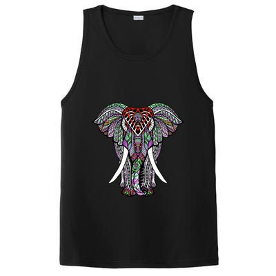 Henna Stylish Artistic Save The Elephants Wildlife PosiCharge Competitor Tank