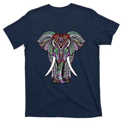 Henna Stylish Artistic Save The Elephants Wildlife T-Shirt