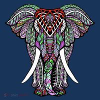 Henna Stylish Artistic Save The Elephants Wildlife T-Shirt