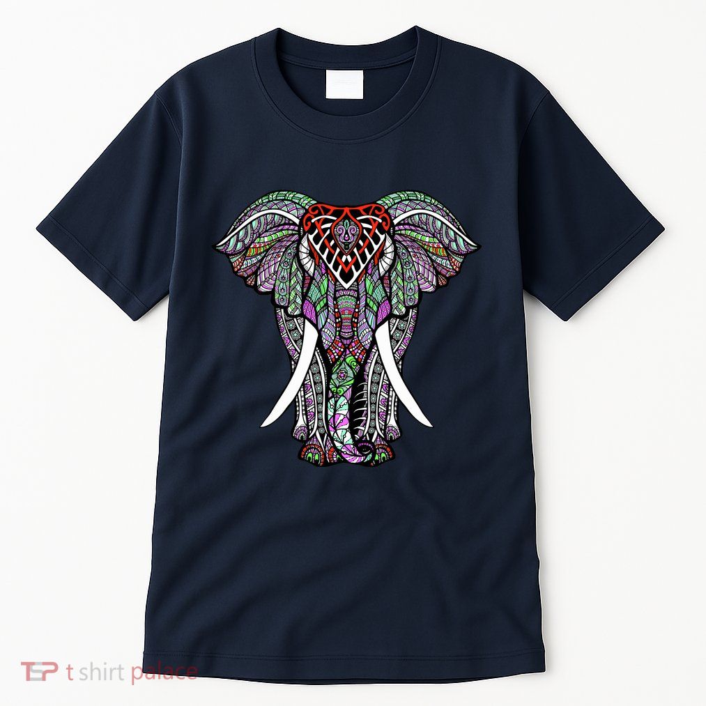 Henna Stylish Artistic Save The Elephants Wildlife Tall T-Shirt