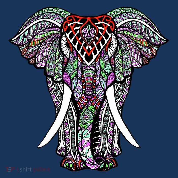 Henna Stylish Artistic Save The Elephants Wildlife Tall T-Shirt