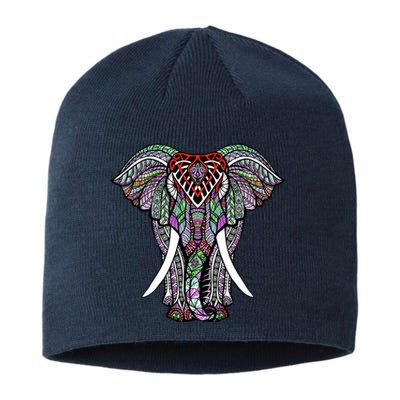 Henna Stylish Artistic Save The Elephants Wildlife Sustainable Beanie