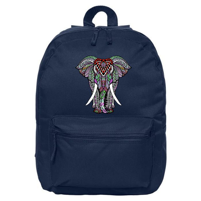 Henna Stylish Artistic Save The Elephants Wildlife 16 in Basic Backpack