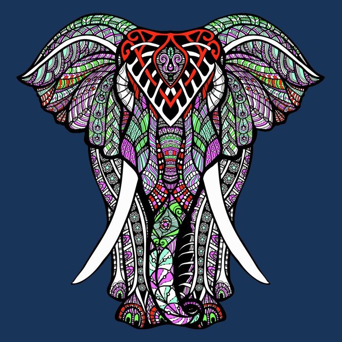 Henna Stylish Artistic Save The Elephants Wildlife 16 in Basic Backpack