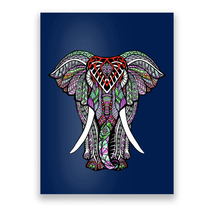 Henna Stylish Artistic Save The Elephants Wildlife Poster