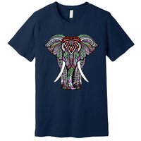 Henna Stylish Artistic Save The Elephants Wildlife Premium T-Shirt