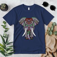 Henna Stylish Artistic Save The Elephants Wildlife Premium T-Shirt