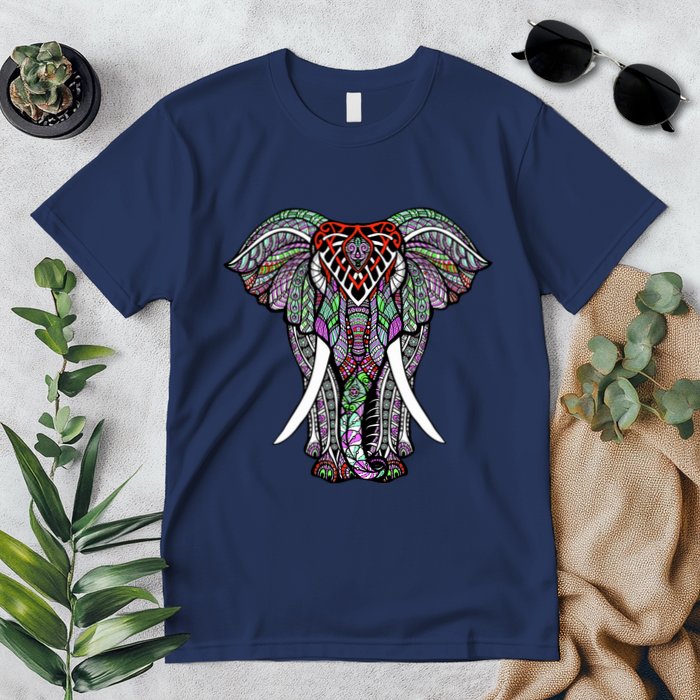Henna Stylish Artistic Save The Elephants Wildlife Premium T-Shirt