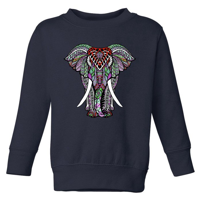 Henna Stylish Artistic Save The Elephants Wildlife Toddler Sweatshirt