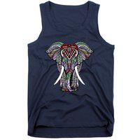 Henna Stylish Artistic Save The Elephants Wildlife Tank Top