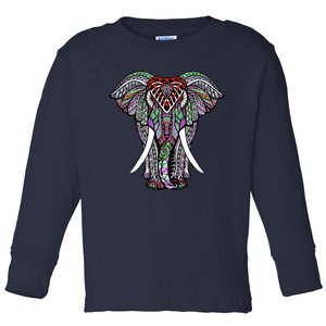 Henna Stylish Artistic Save The Elephants Wildlife Toddler Long Sleeve Shirt