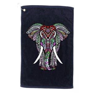 Henna Stylish Artistic Save The Elephants Wildlife Platinum Collection Golf Towel