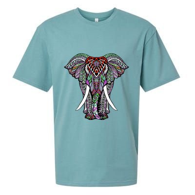 Henna Stylish Artistic Save The Elephants Wildlife Sueded Cloud Jersey T-Shirt