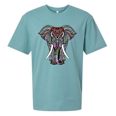 Henna Stylish Artistic Save The Elephants Wildlife Sueded Cloud Jersey T-Shirt