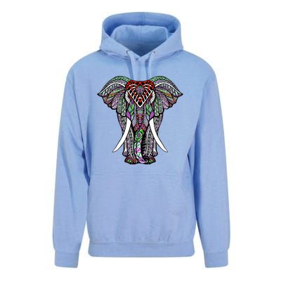 Henna Stylish Artistic Save The Elephants Wildlife Unisex Surf Hoodie