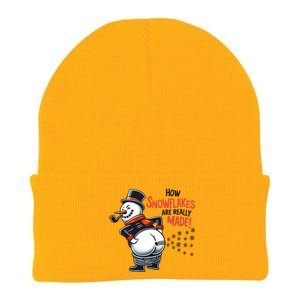 How Snowflakes Are Made Funny Winter Snowman Knit Cap Winter Beanie