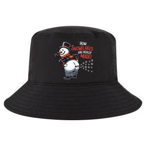 How Snowflakes Are Made Funny Winter Snowman Cool Comfort Performance Bucket Hat