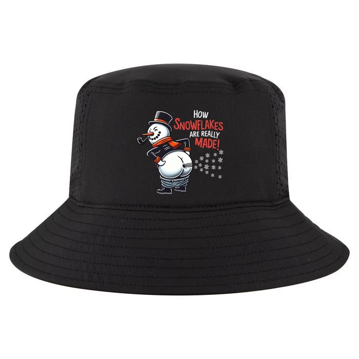 How Snowflakes Are Made Funny Winter Snowman Cool Comfort Performance Bucket Hat