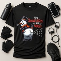 How Snowflakes Are Made Funny Winter Snowman Performance Shirt