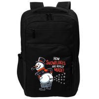 How Snowflakes Are Made Funny Winter Snowman Impact Tech Backpack