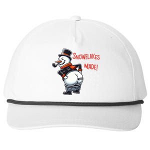 How Snowflakes Are Made Funny Winter Snowman Snapback Five-Panel Rope Hat