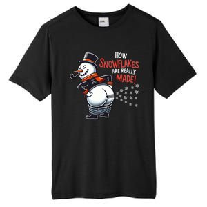 How Snowflakes Are Made Funny Winter Snowman Tall Fusion ChromaSoft Performance T-Shirt