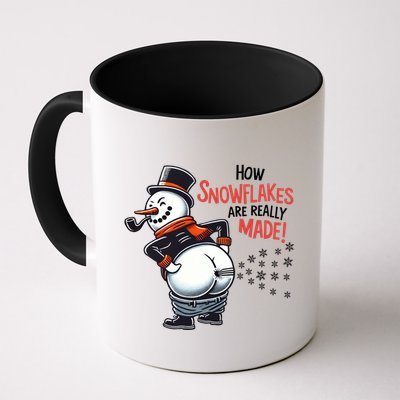 How Snowflakes Are Made Funny Winter Snowman Mug