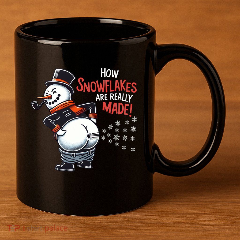 How Snowflakes Are Made Funny Winter Snowman 11oz C Handle Ceramic Mug