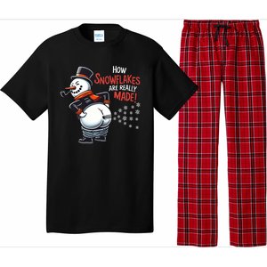 How Snowflakes Are Made Funny Winter Snowman Pajama Set