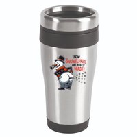 How Snowflakes Are Made Funny Winter Snowman 16oz Travel Tumbler