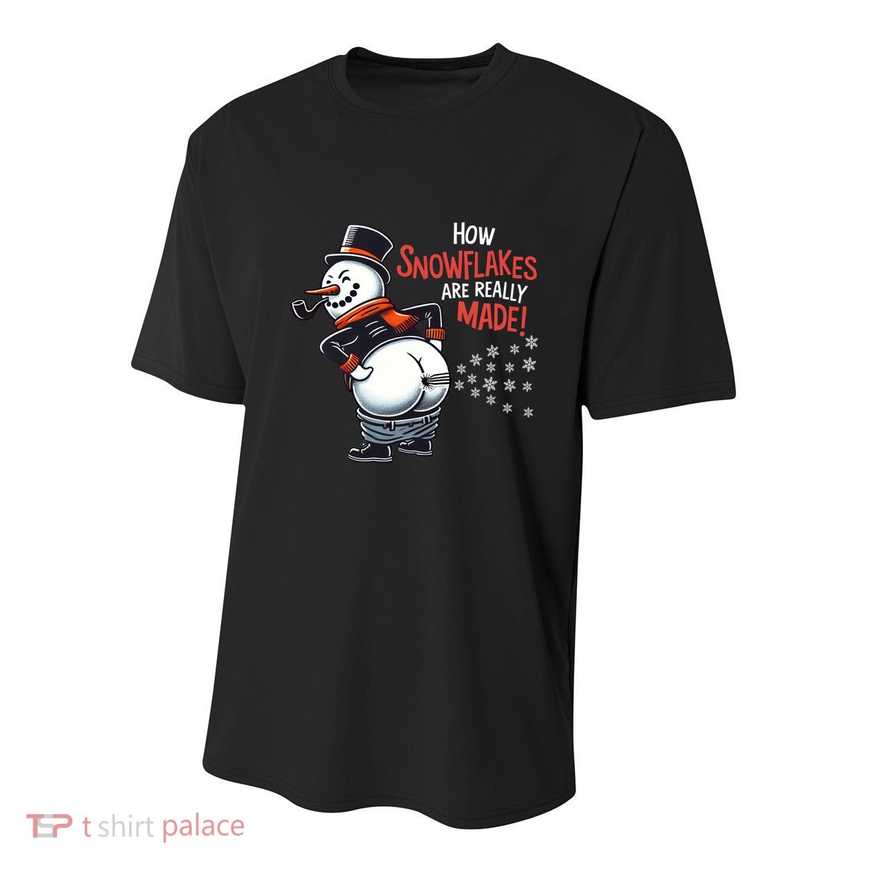 How Snowflakes Are Made Funny Winter Snowman Youth Performance Sprint T-Shirt