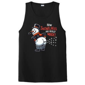 How Snowflakes Are Made Funny Winter Snowman PosiCharge Competitor Tank