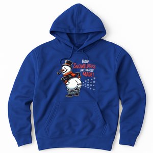 How Snowflakes Are Made Funny Winter Snowman Hoodie