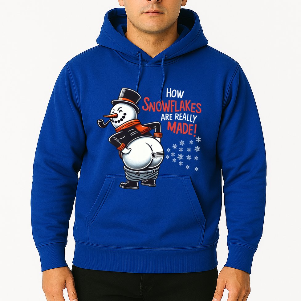 How Snowflakes Are Made Funny Winter Snowman Hoodie