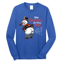 How Snowflakes Are Made Funny Winter Snowman Long Sleeve Shirt