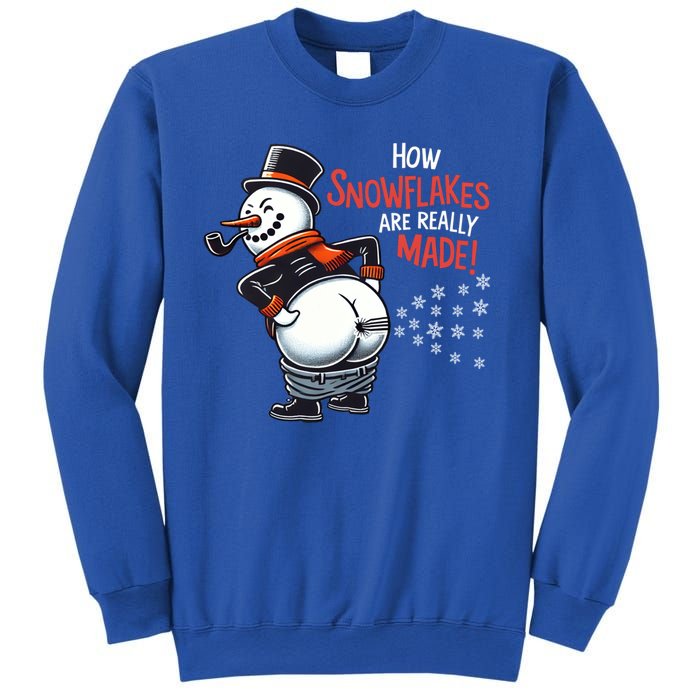 How Snowflakes Are Made Funny Winter Snowman Sweatshirt