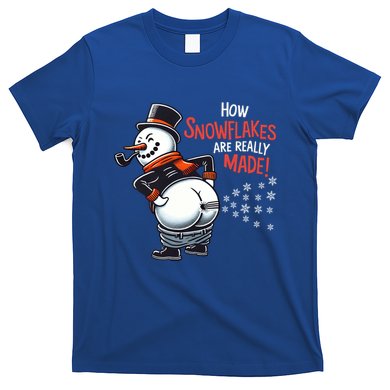 How Snowflakes Are Made Funny Winter Snowman T-Shirt